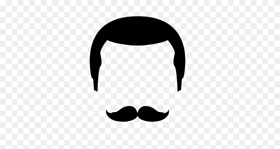 Beard Moustache Man Icon With And Vector Format For, Gray Free Transparent Png