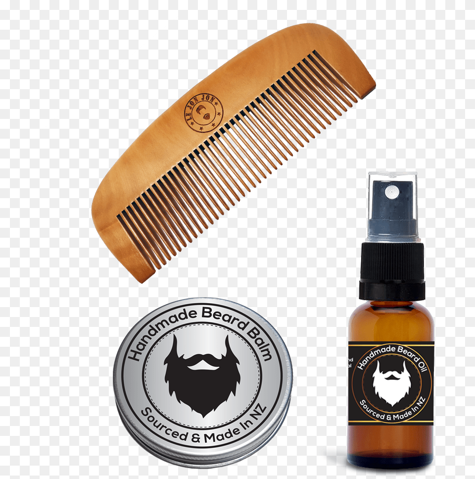Beard Oil, Comb, Bottle, Cosmetics, Perfume Png