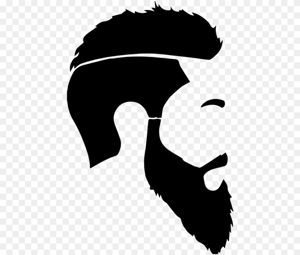 Beard Oil Moustache Beard Look, Gray Free Png Download