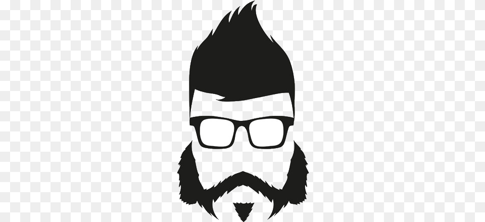 Beard Silhouette Hairstyle Illustration Goatee Silhouette, Accessories, Glasses, Goggles, Stencil Free Png