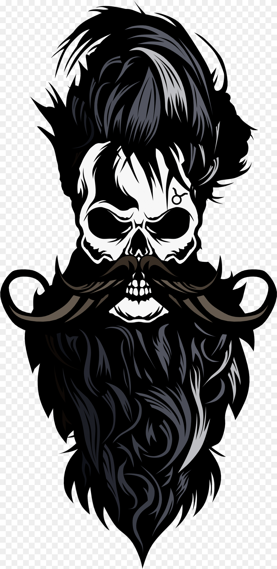 Beard Skull, Adult, Book, Comics, Female Free Png