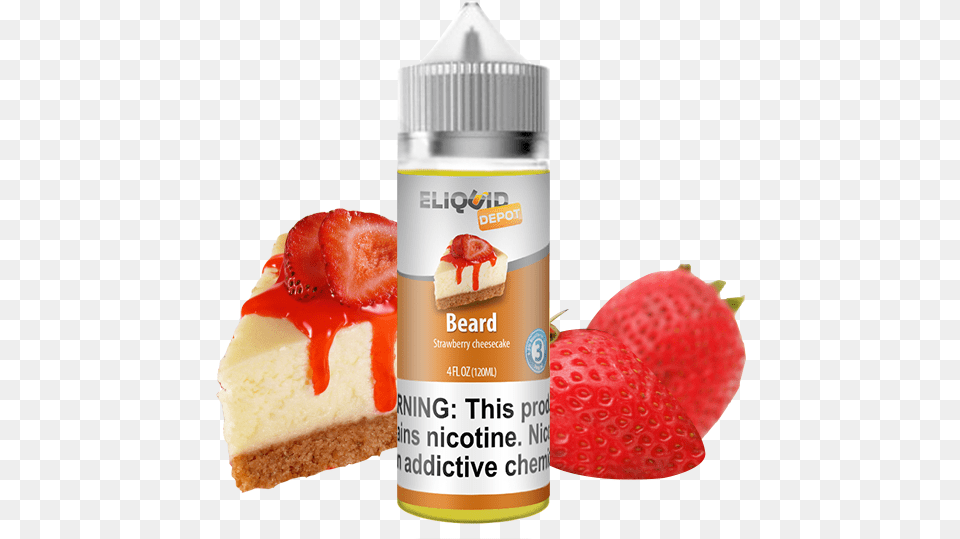 Beard Strawberry Cheesecake Vape Juice By Eliquid Depot Strawberry Cheesecake Vape, Berry, Food, Fruit, Plant Free Transparent Png