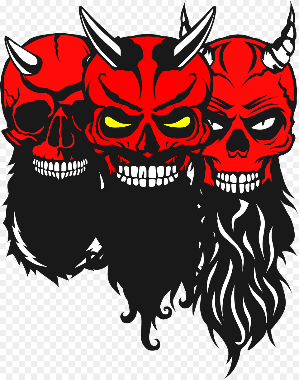 Bearded Devil Skull, Art, Baby, Person, Face Free Png Download