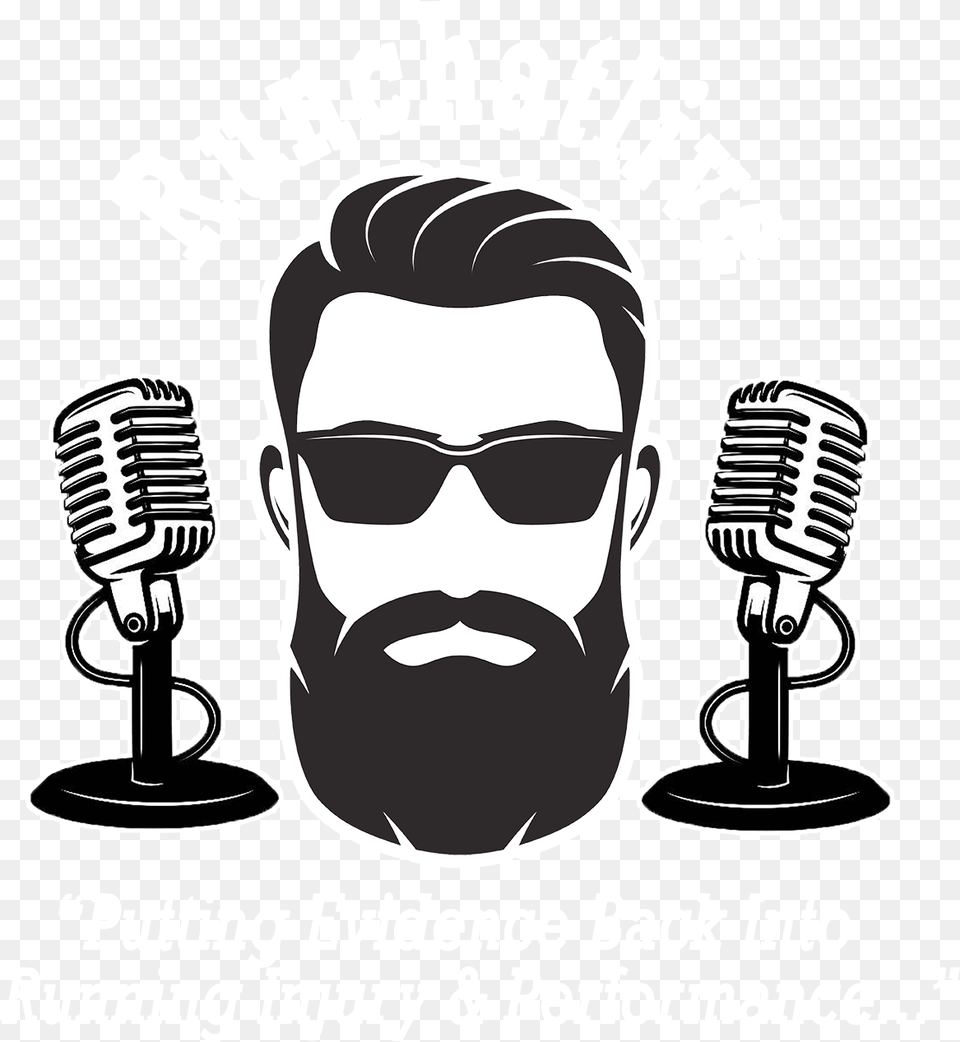 Bearded Face Vector, Accessories, Microphone, Sunglasses, Electrical Device Free Png Download