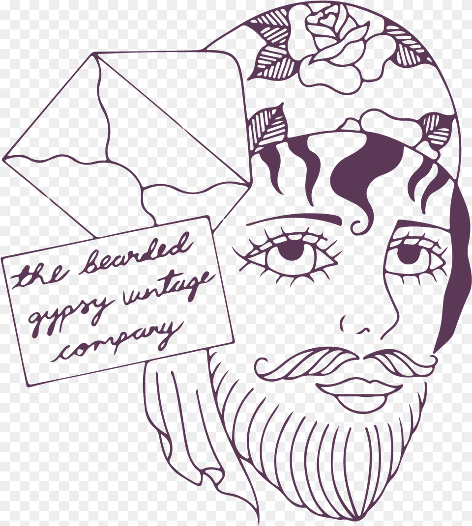 Bearded Gypsy Trade Fayre, Art, Drawing, Face, Head Free Transparent Png