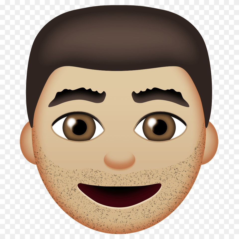 Bearded Man Emoji, Face, Head, Person, Photography Png Image