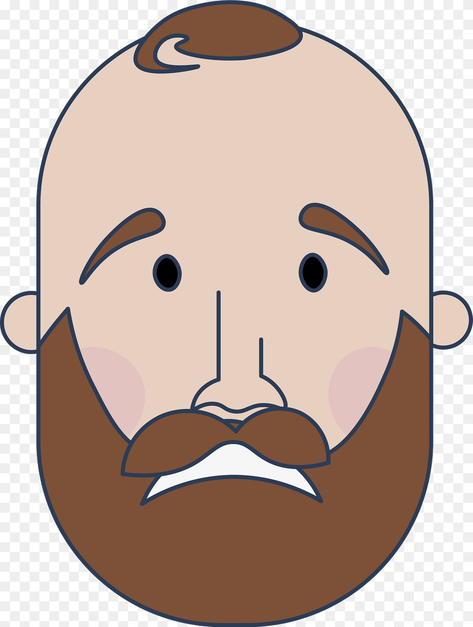 Bearded Man Head Clipart, Person, Face, Leisure Activities, Sport Free Png