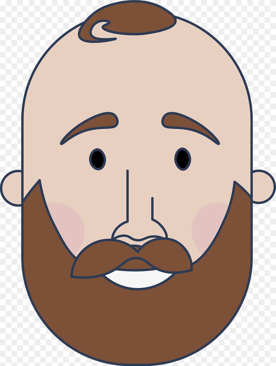 Bearded Man Head Clipart, Person, Face Png Image