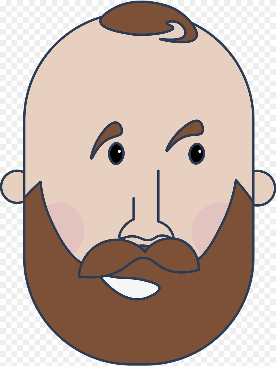Bearded Man Head Looking Aside Clipart, Person, Face, Baby, Photography Free Png