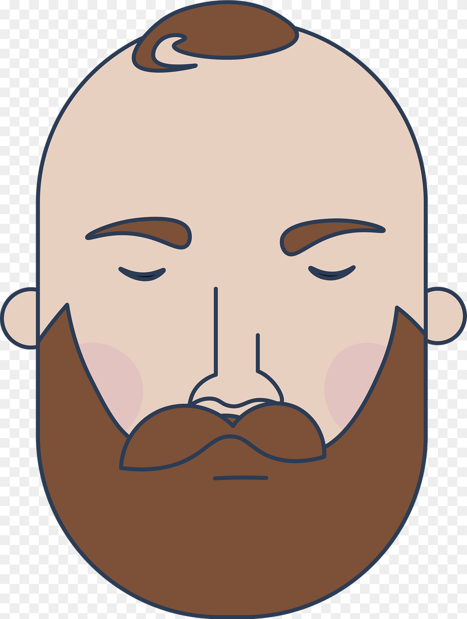 Bearded Man Head With Closed Eyes Clipart, Face, Person, Baby, Dynamite Png