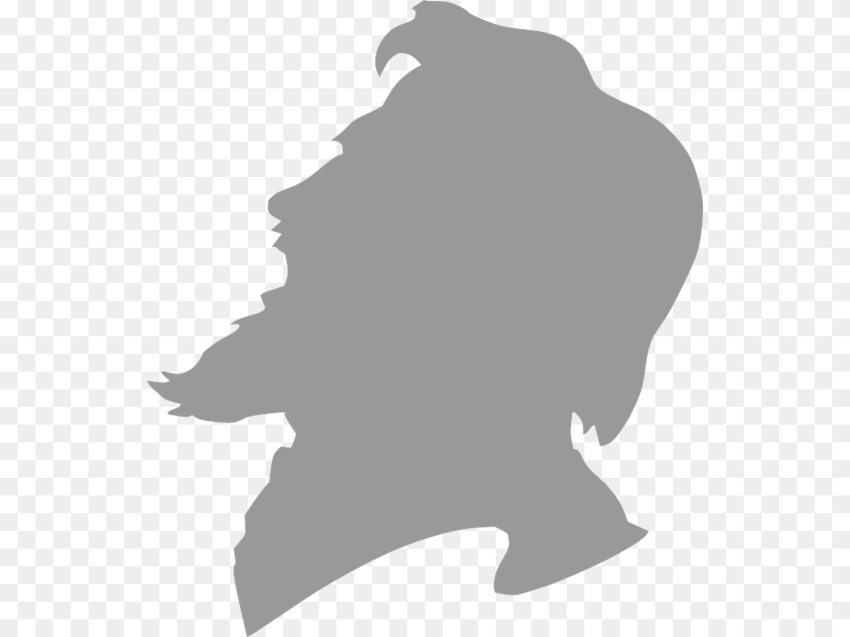 Bearded Man Profile Silhouette, Stencil, Person, Animal, Bird Free Png