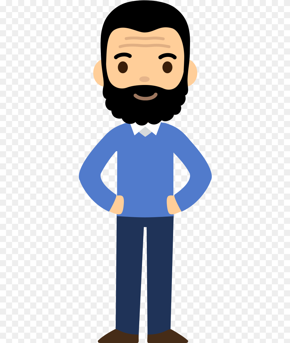 Bearded Teacher Clip Art, Clothing, Long Sleeve, Sleeve, Baby Free Png Download