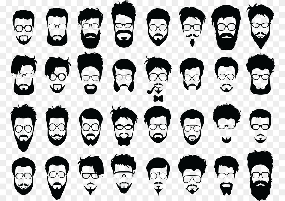Beards Bald With Mustache Styles, Face, Head, Person, Accessories Png Image
