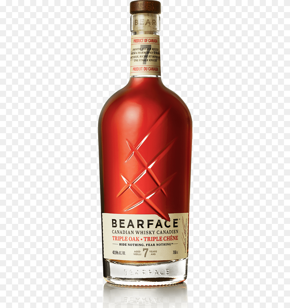 Bearface Whisky Bottle Us Bearface Canadian Whisky, Alcohol, Beverage, Liquor Free Transparent Png