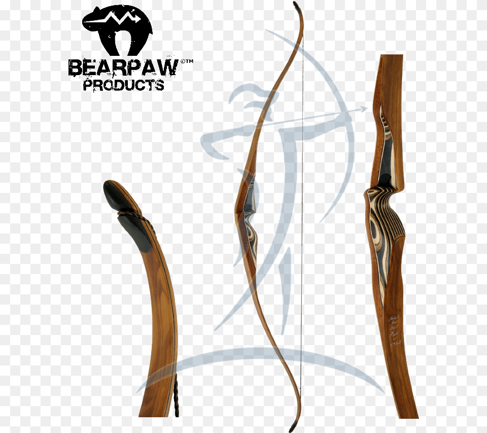 Bearpaw Desert Hunter One Piece Hunting Recurve 60 Longbow, Weapon, Bow, Blade, Dagger Free Png Download