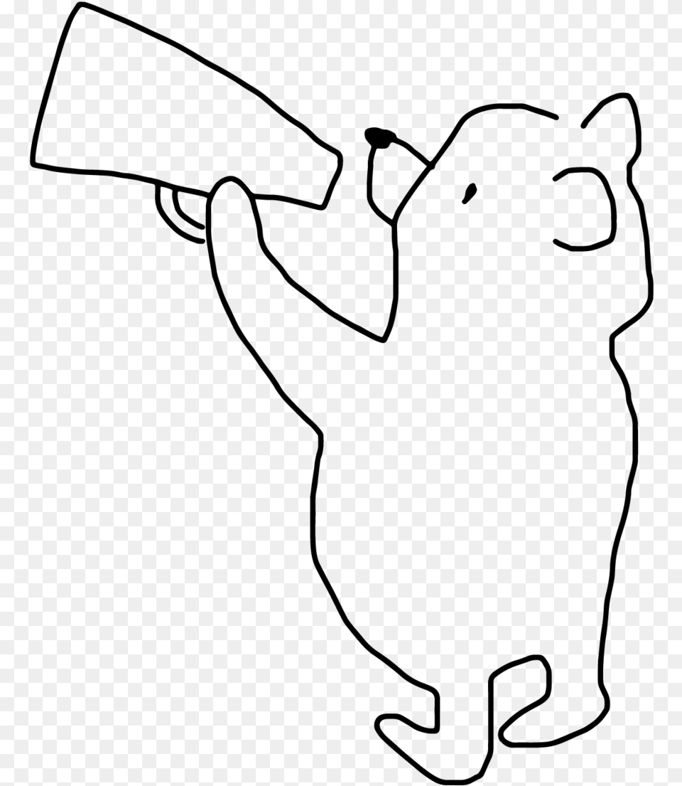 Bears 10 Line Art, Gray Png Image