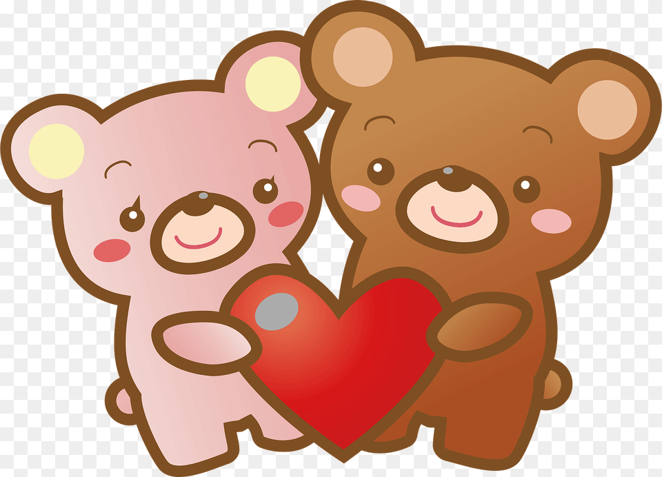 Bears Holding A Heart Clipart, Baby, Person Free Png Download