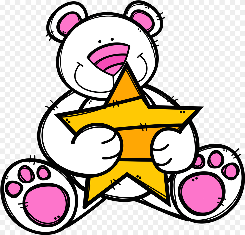 Bears Hugging Stars Clip Art Clip Art, Symbol, Star Symbol, Device, Plant Free Transparent Png