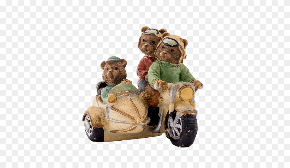 Bears On Motorcycle, Teddy Bear, Toy, Transportation, Vehicle Free Png Download