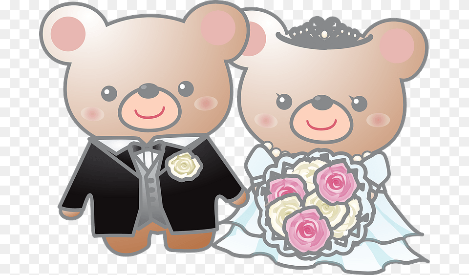 Bears Wedding Couple Clipart Cartoon, Accessories, Suit, Tie, Formal Wear Free Png Download