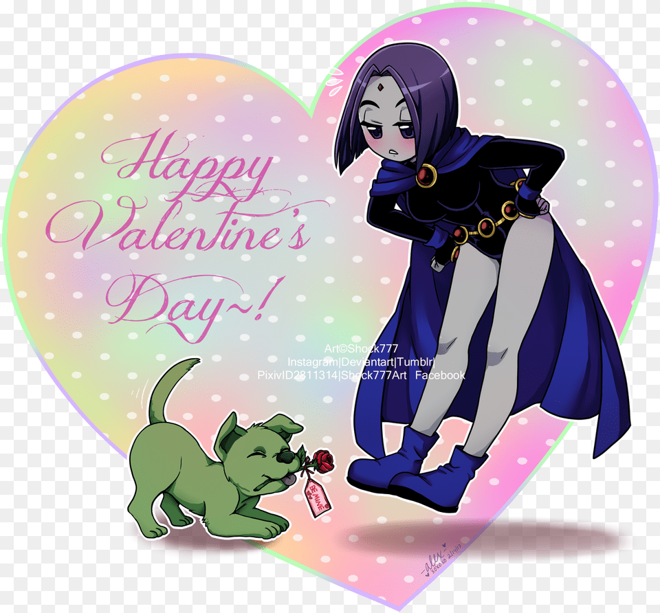 Beast Boy And Raven Valentines, Greeting Card, Publication, Book, Comics Png Image