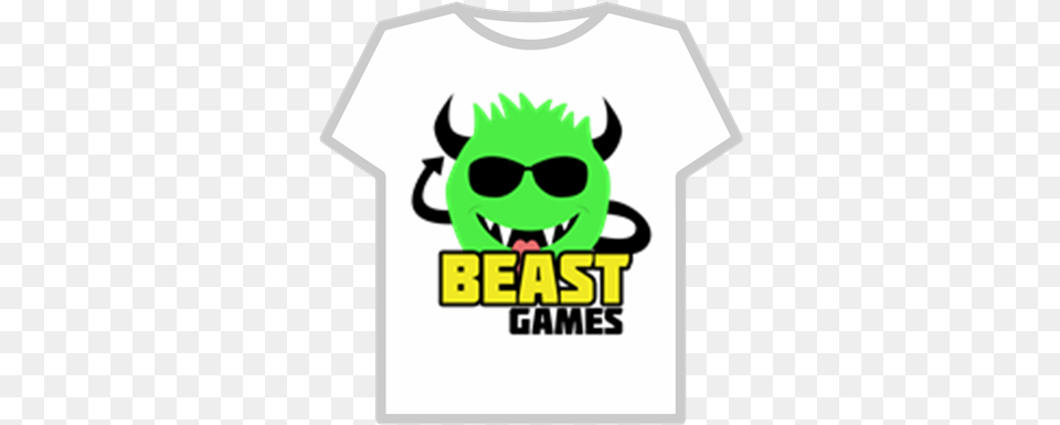 Beast Games Logo Roblox Happy, Clothing, T-shirt, Accessories, Sunglasses Png Image