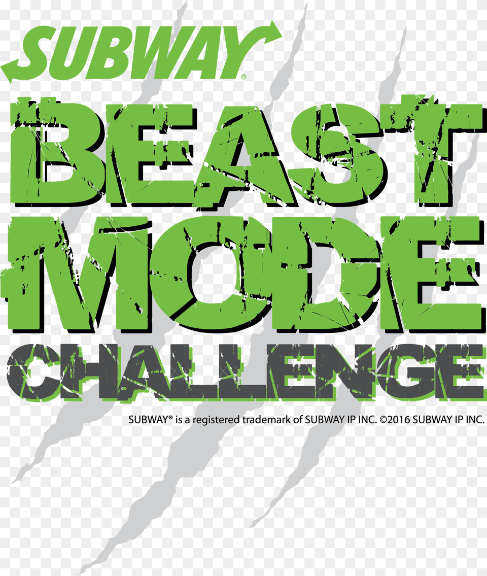 Beast Mode Challenge Subway, Green, Recycling Symbol, Symbol, Text Png