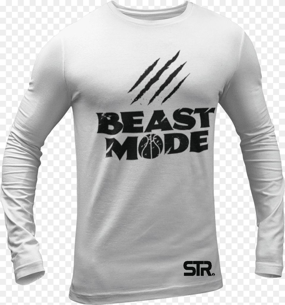 Beast Mode Long Sleeve T Shirt Mockup T Shirt Long Sleeve, Clothing, Long Sleeve, T-shirt Png