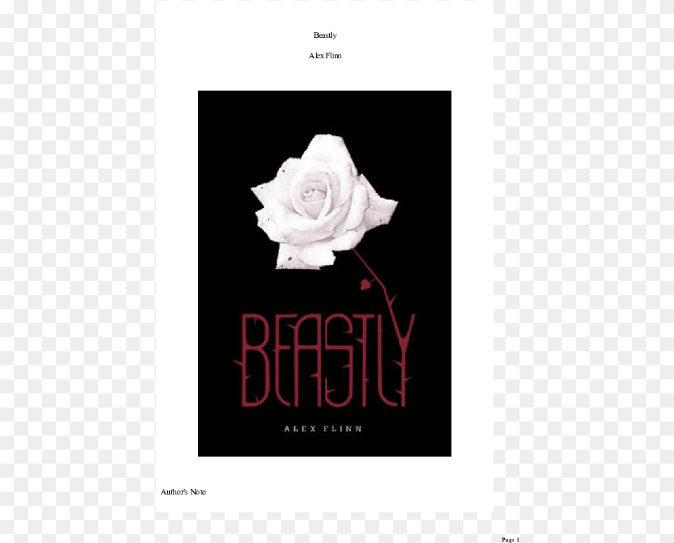 Beastly Alex Flinn, Book, Flower, Plant, Publication Free Png Download