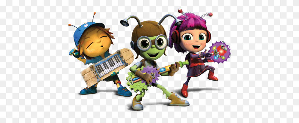 Beat Bugs Making Music, Baby, Person, People Free Png Download