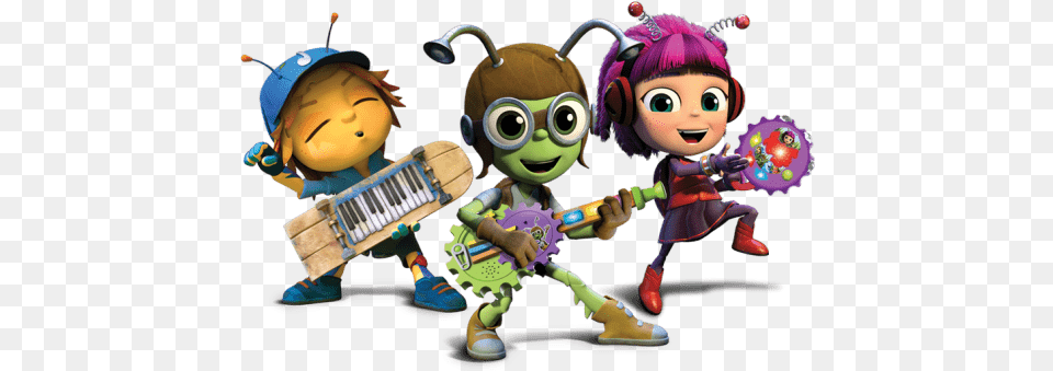 Beat Bugs Making Music Transparent Beat Bugs Band, Brush, Device, Tool, Baby Png