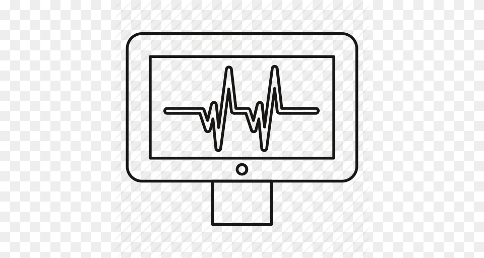 Beat Electrocardiogram Heartbeat Line Monitor Outline Pulse Icon, Gate, Symbol Free Transparent Png