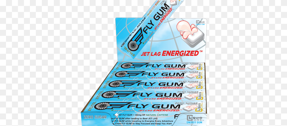 Beat Jet Lag With Fly Gum Carmine, Advertisement, Poster Free Png