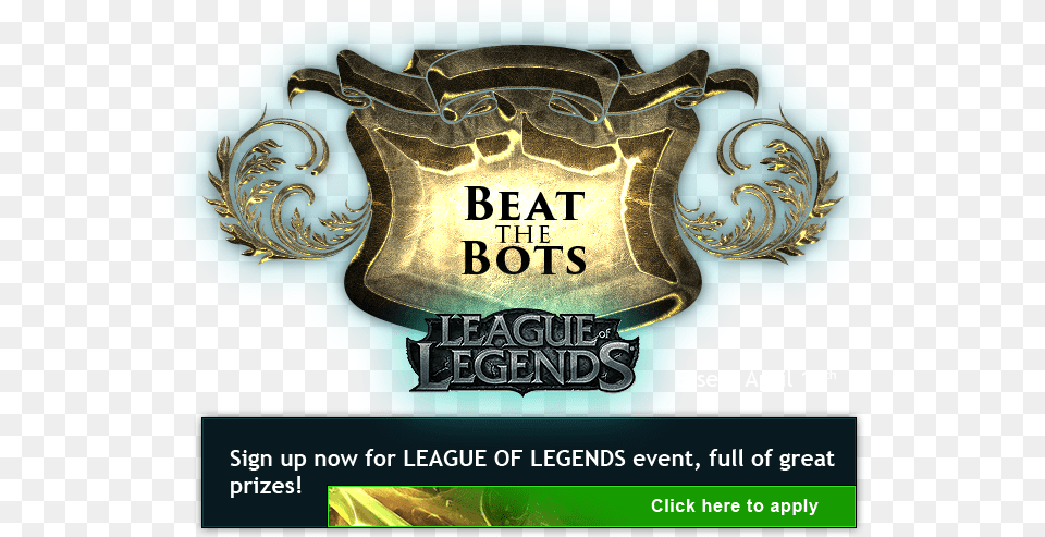 Beat The Bots League Of Legends, Advertisement, Poster, Badge, Logo Png Image