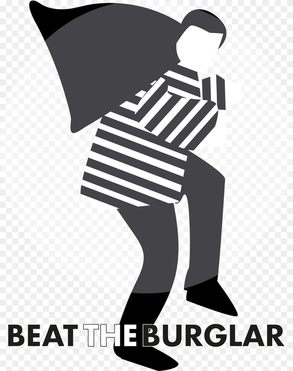 Beat The Burglar Logo Burglar Logo, Stencil, Advertisement, Baby, Person Free Png