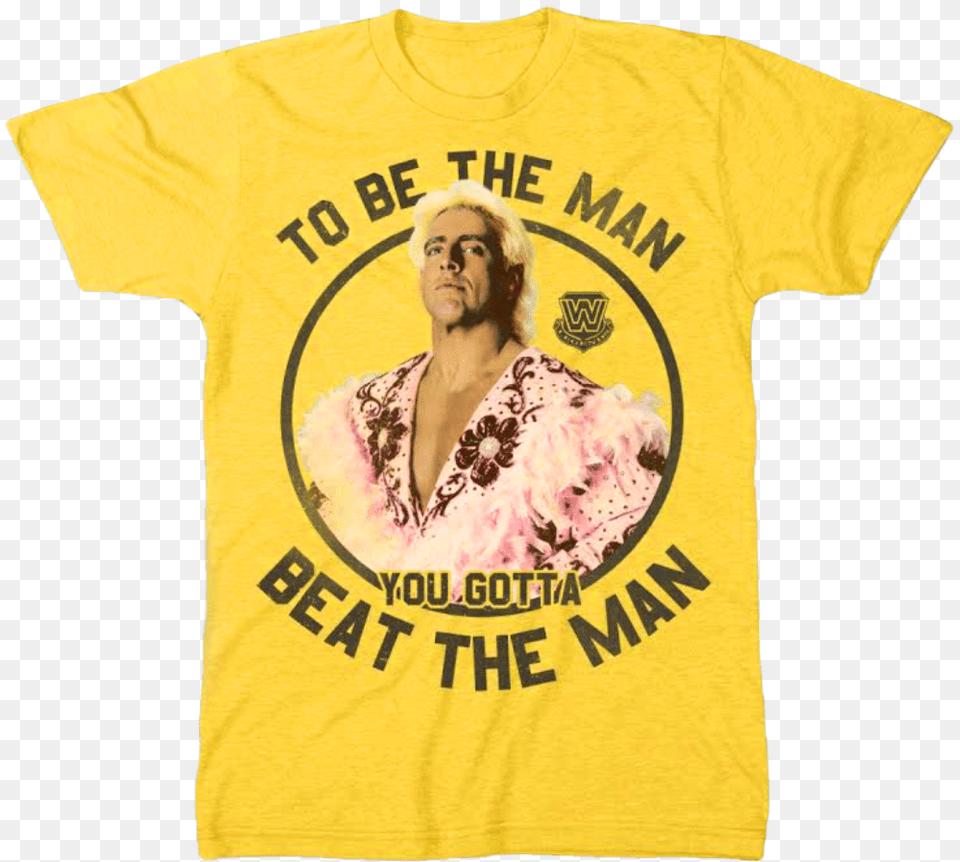 Beat The Man Ric Flair Shirt Active Shirt, Clothing, T-shirt, Adult, Female Free Transparent Png