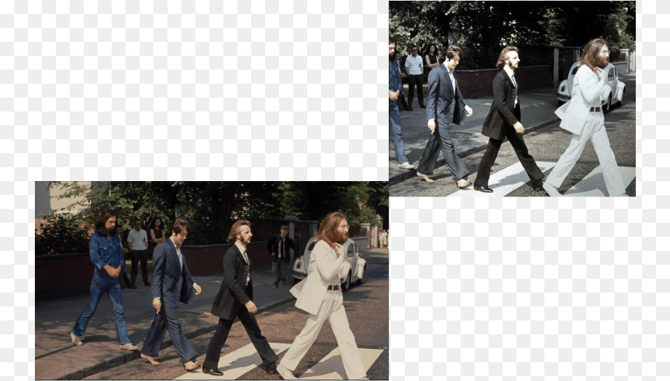 Beatles Abbey Road, Walking, Tarmac, Person, Coat Png Image