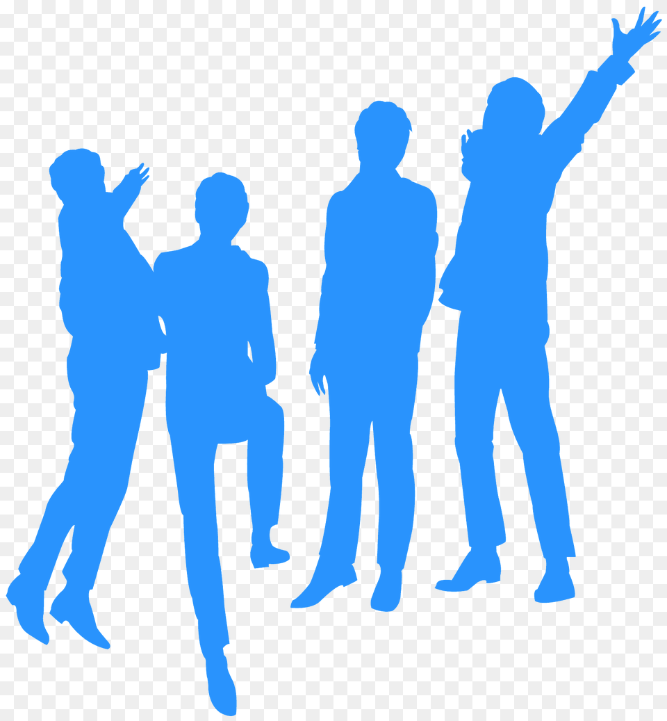 Beatles Jumping Silhouette, Person, People, Man, Male Png Image