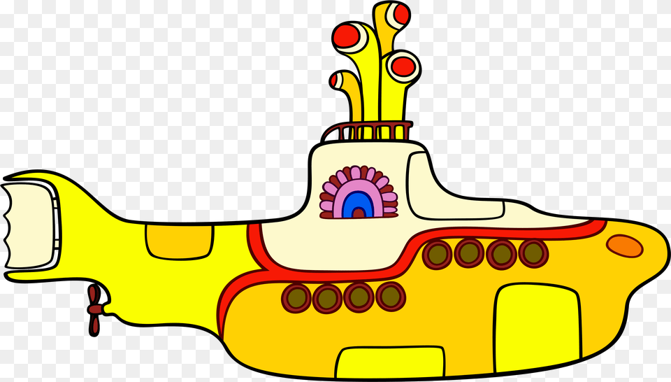 Beatles Vector Yellow Submarine Beatles Yellow Submarine, Transportation, Vehicle, Bulldozer, Machine Png
