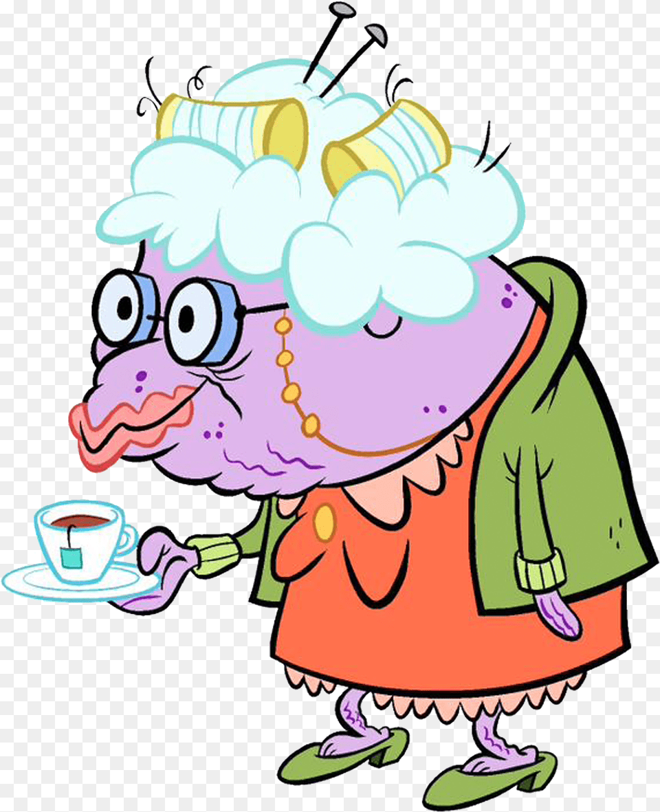 Beatrice Spongebob Grandmother, Cartoon, Beverage, Coffee, Coffee Cup Free Png Download