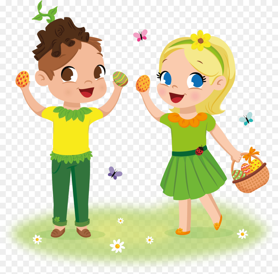 Beau And Bloem Easter Cartoon, Baby, Person, Girl, Child Free Transparent Png