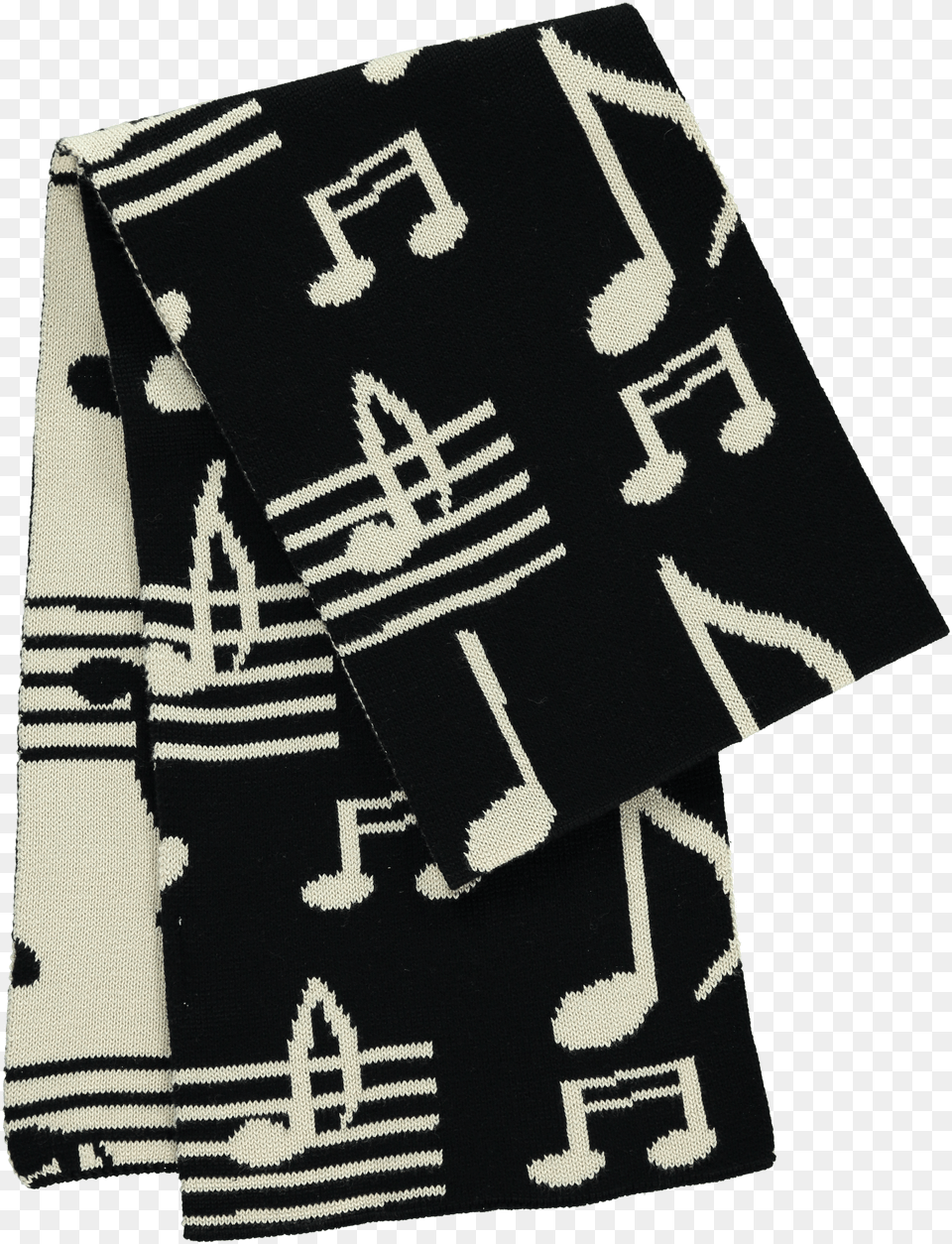 Beau Loves Black Amp Off White Music Jacquard Scarf Free Png