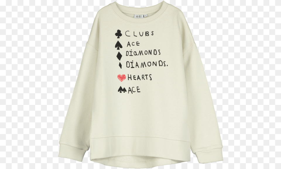 Beau Loves Clubs Ace Relaxed Fit Sweatshirt Long Sleeved T Shirt, Clothing, Hoodie, Knitwear, Long Sleeve Png