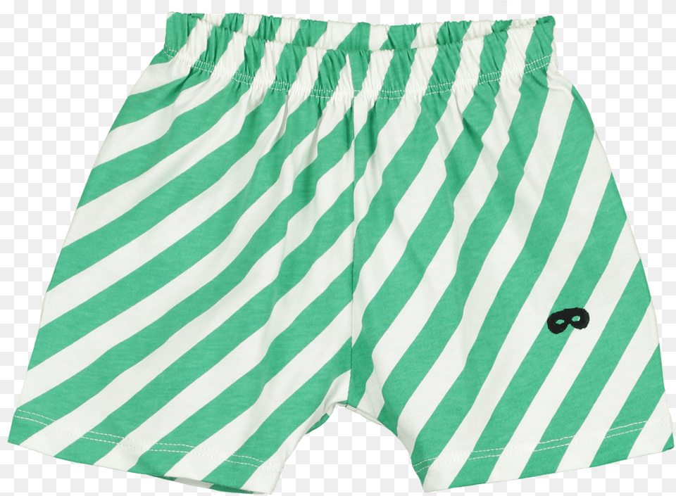 Beau Loves Green Diagonal Stripes Baby Shorts Board Short, Clothing, Swimming Trunks Free Transparent Png