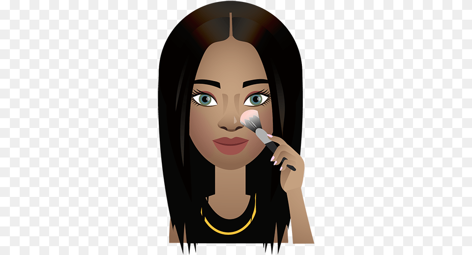 Beaumoji Blushing In Process Emoji Transparent Beauty Emoji, Brush, Device, Tool, Adult Free Png