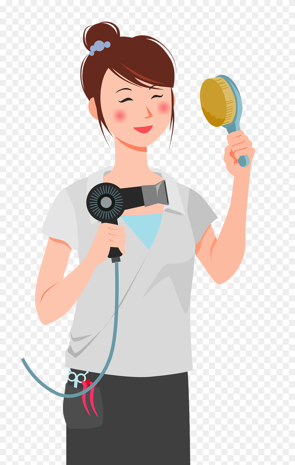 Beautician Hairdresser Woman Clipart, Clothing, Photography, T-shirt, Person Free Png Download