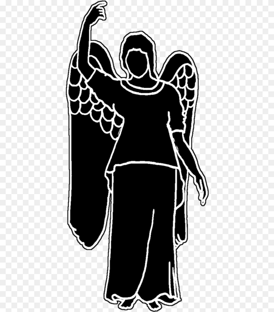 Beautiful Angel Silhouette Silhouette, Stencil, Person Free Transparent Png