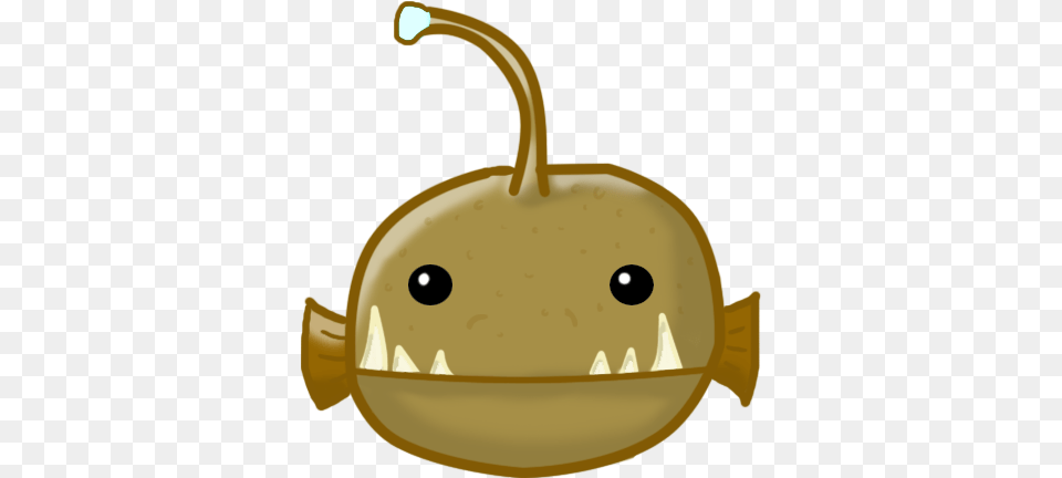 Beautiful Anglerfish Clipart Cute With Angler Fish Cartoon Angler Fish Drawing Easy, Food, Produce, Nut, Plant Free Png Download
