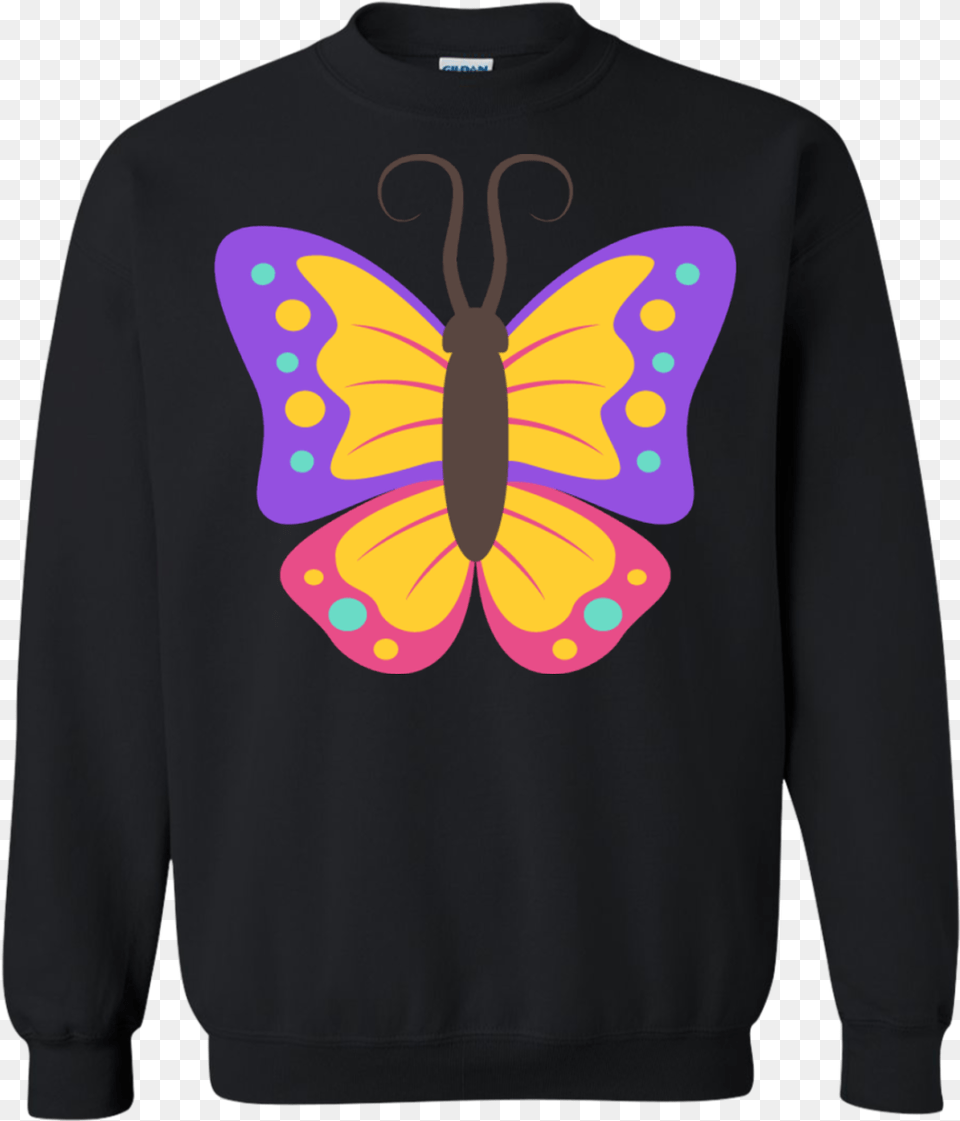 Beautiful Butterfly Emoji Sweatshirt Spider Man Christmas Shirt, Clothing, Hoodie, Knitwear, Sweater Free Png Download