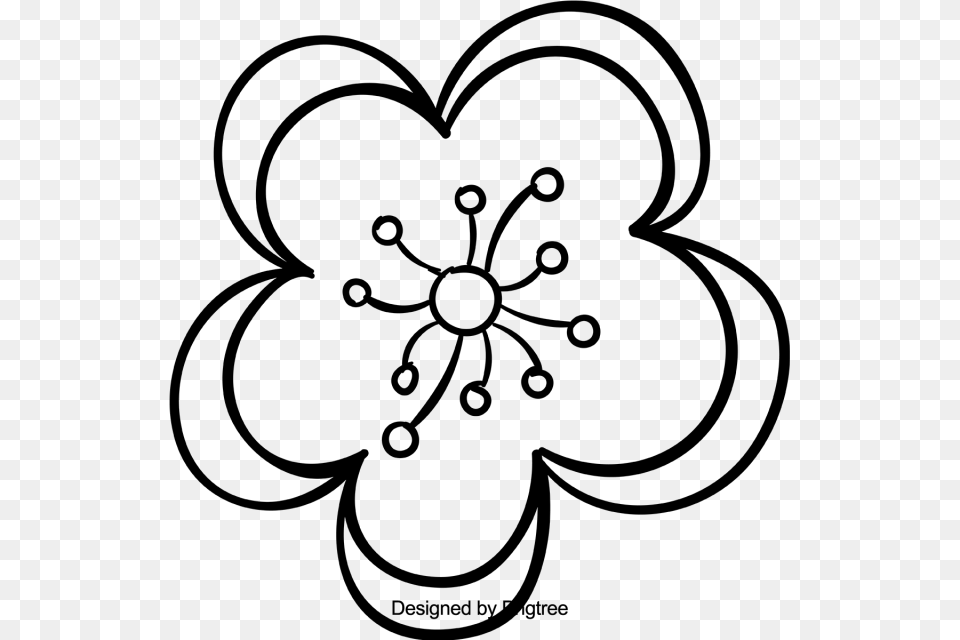 Beautiful Cartoon Hand Sketching Flowers Beautiful Cartoon Hand, Art, Floral Design, Graphics, Pattern Png